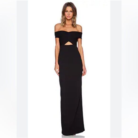 Solace London Cara Maxi Dress Black Size 8- New - Picture 1 of 16
